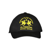 La Martina Black Cotton Men Cap -   -  La Martina.